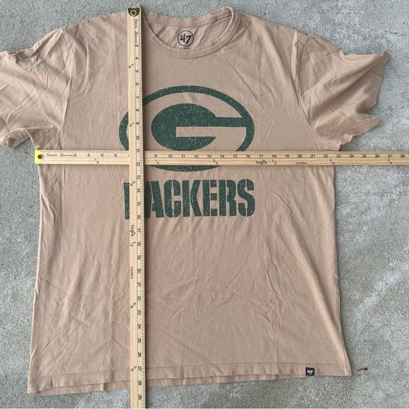 47 Brand Tan Green Bay Packers Short Sleeve T-Shirt - Picture 4 of 6